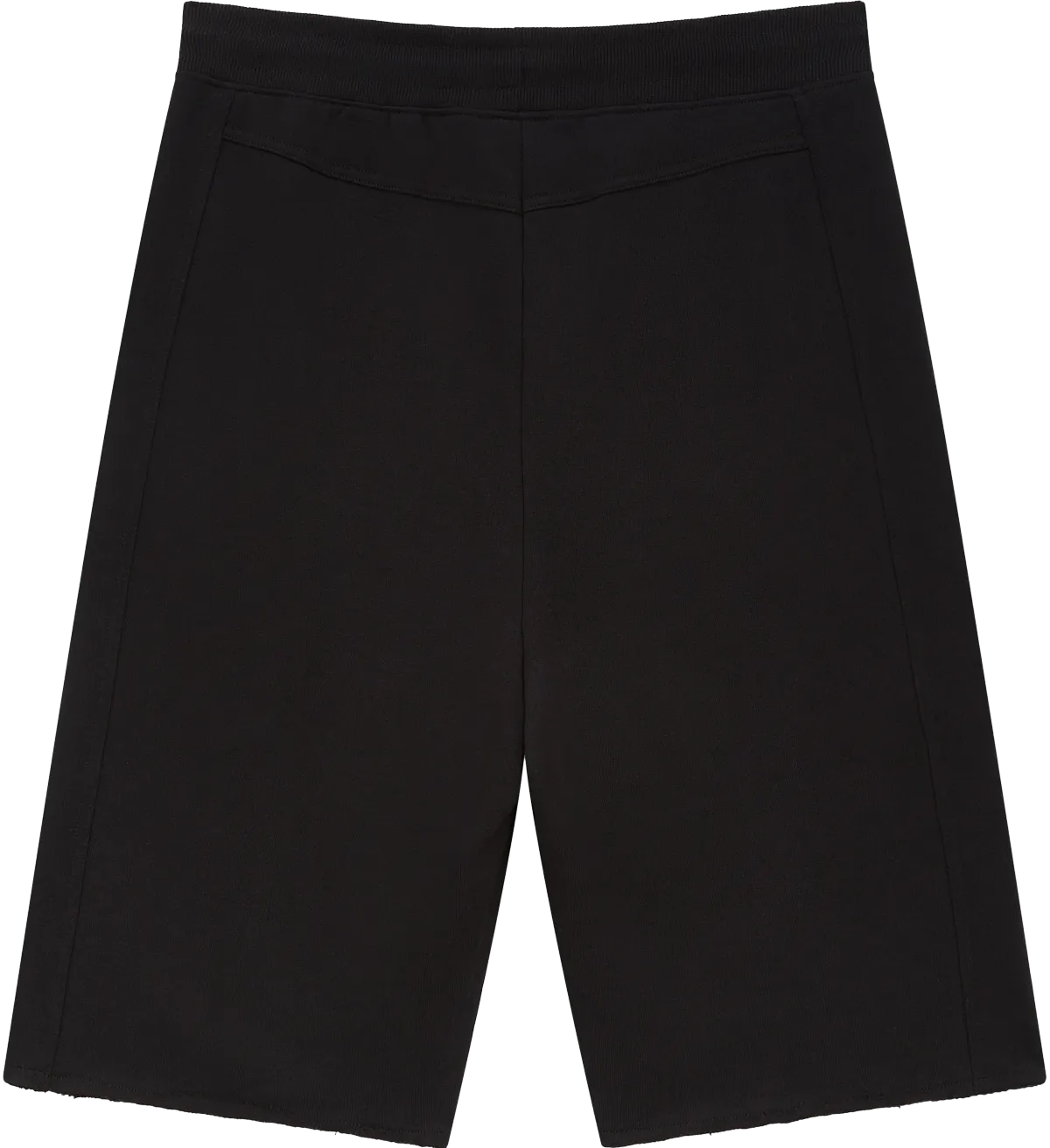 EP344-BL0 - Raw Hem Sweat Shorts - Black
