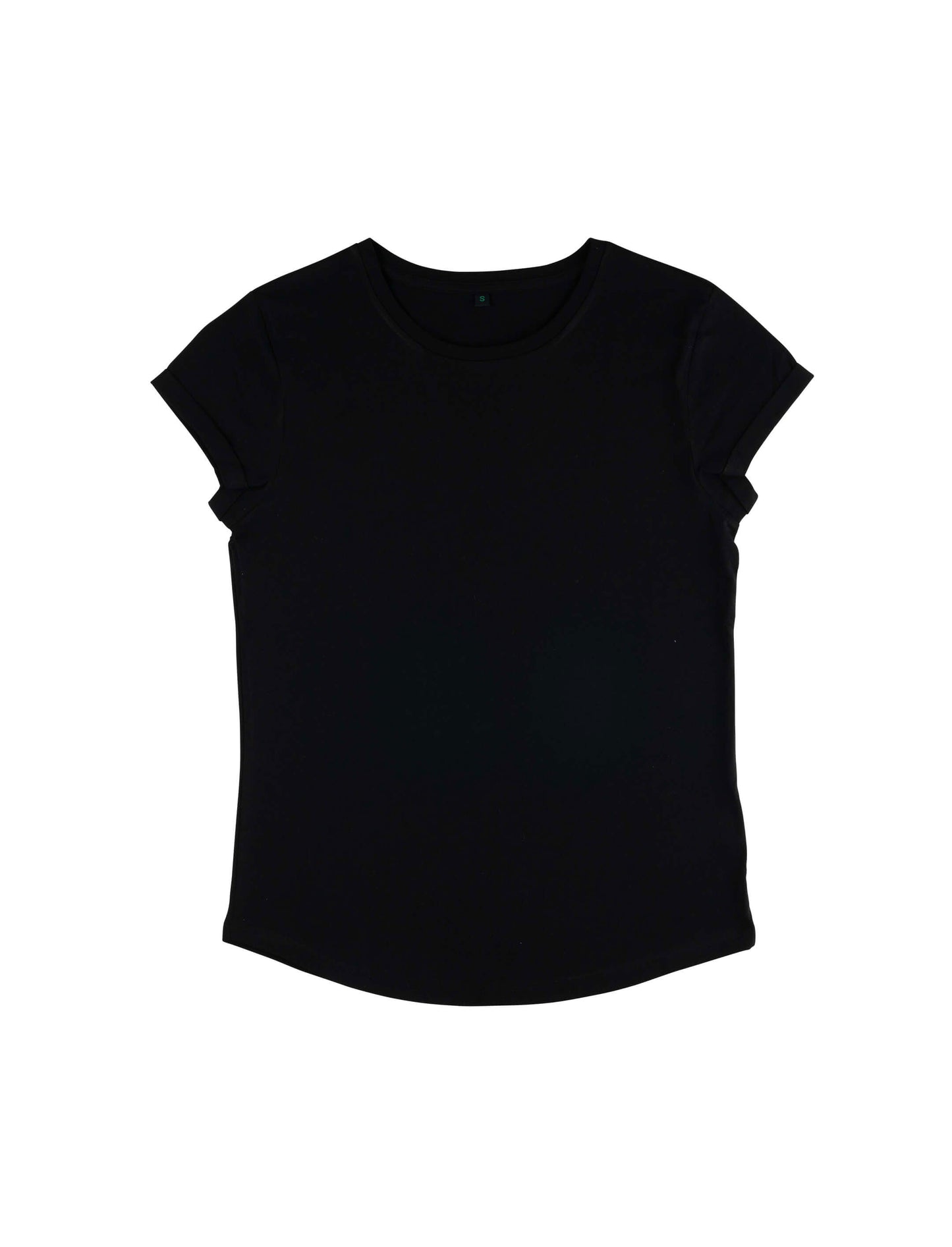 Earth Positive® Women's Rolled Sleeve T-shirt - Black - XL