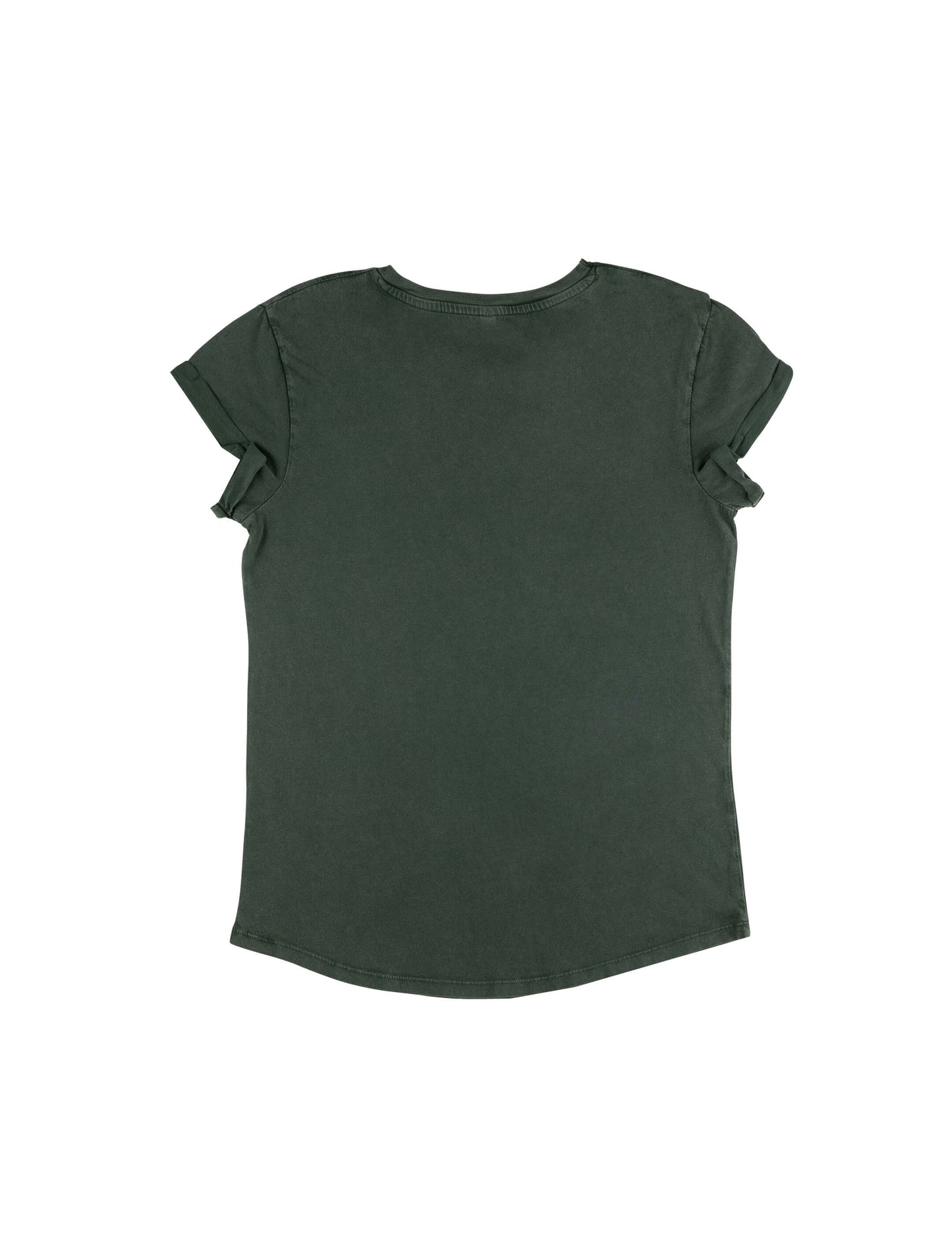 Earth Positive® Women's Rolled Sleeve T-shirt - Stone Washed Green - L