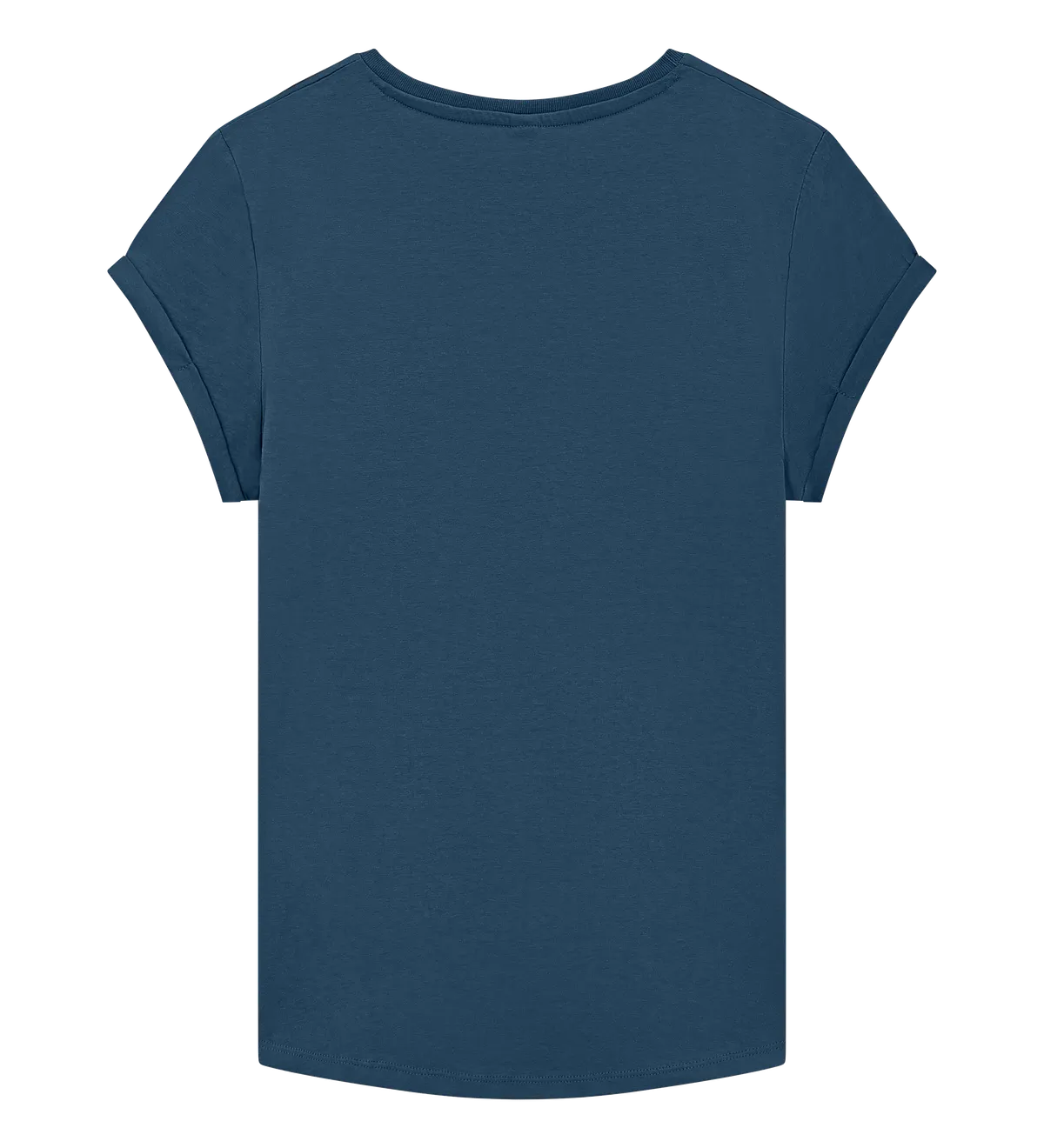 EP16-DE0 - Women's Rolled Sleeve T-shirt - Denim Blue
