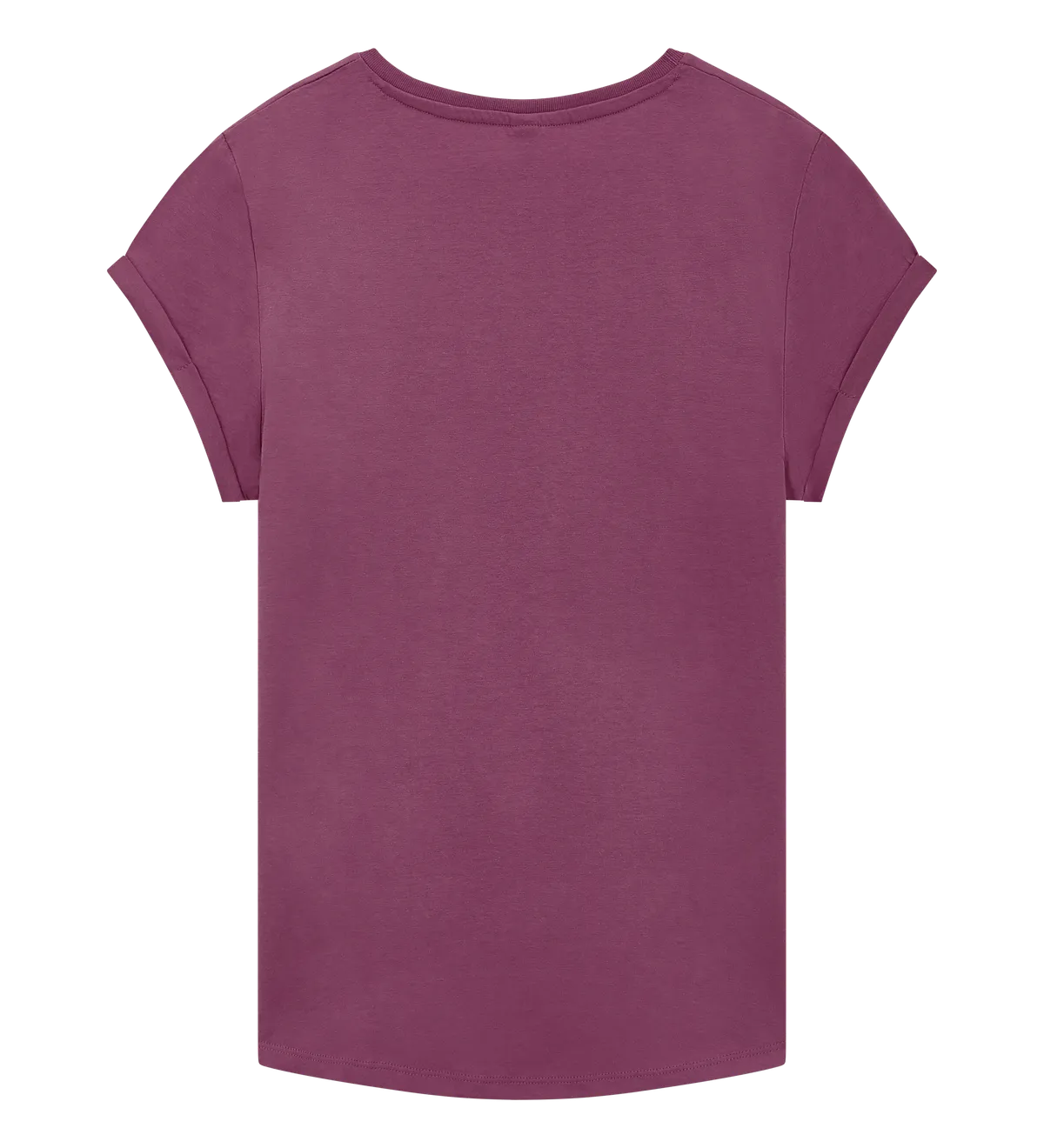 EP16-FBU1 - Women's Rolled Sleeve T-shirt - Faded Burgundy