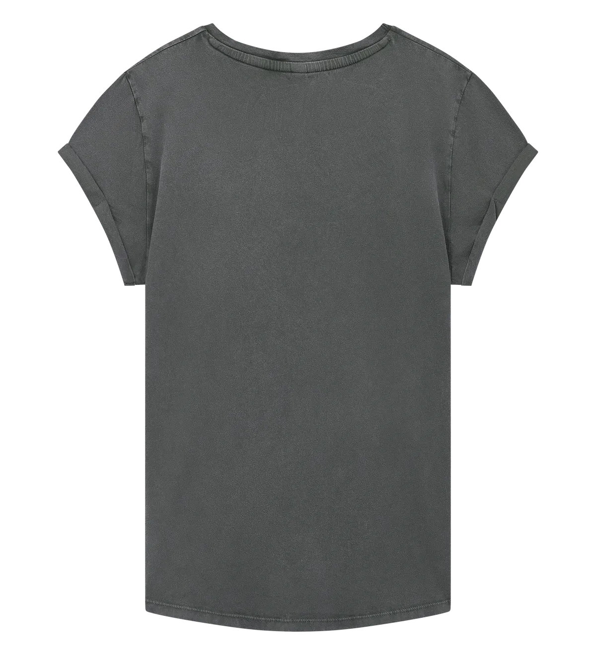 EP16-SGY4 - Women's Rolled Sleeve T-shirt - Stone Washed Grey