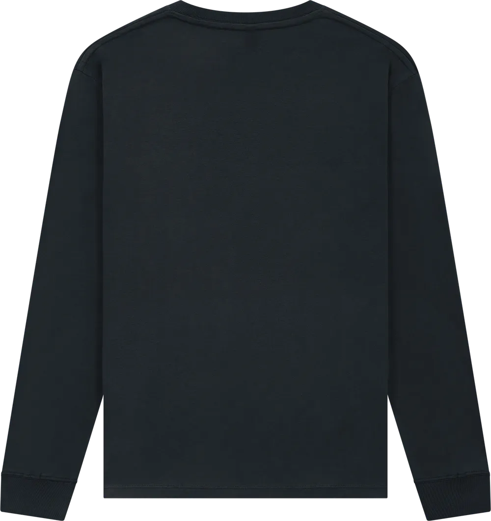 EP185L-FBL6 - Premium Long Sleeve T-shirt - Faded Olive Black