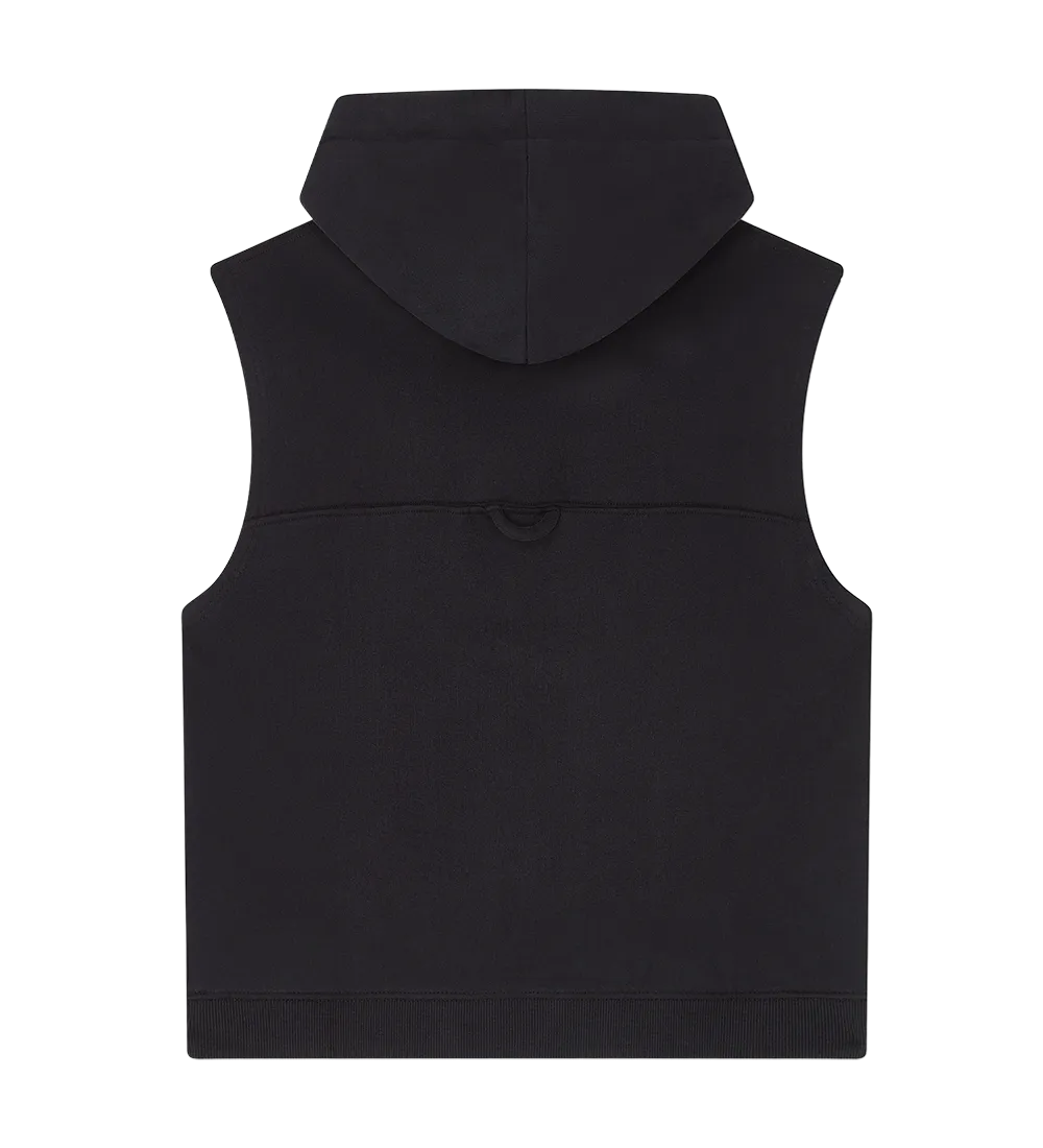 EP316-SUBL00 - Women's Athleisure Hooded Tank - Sueded Black