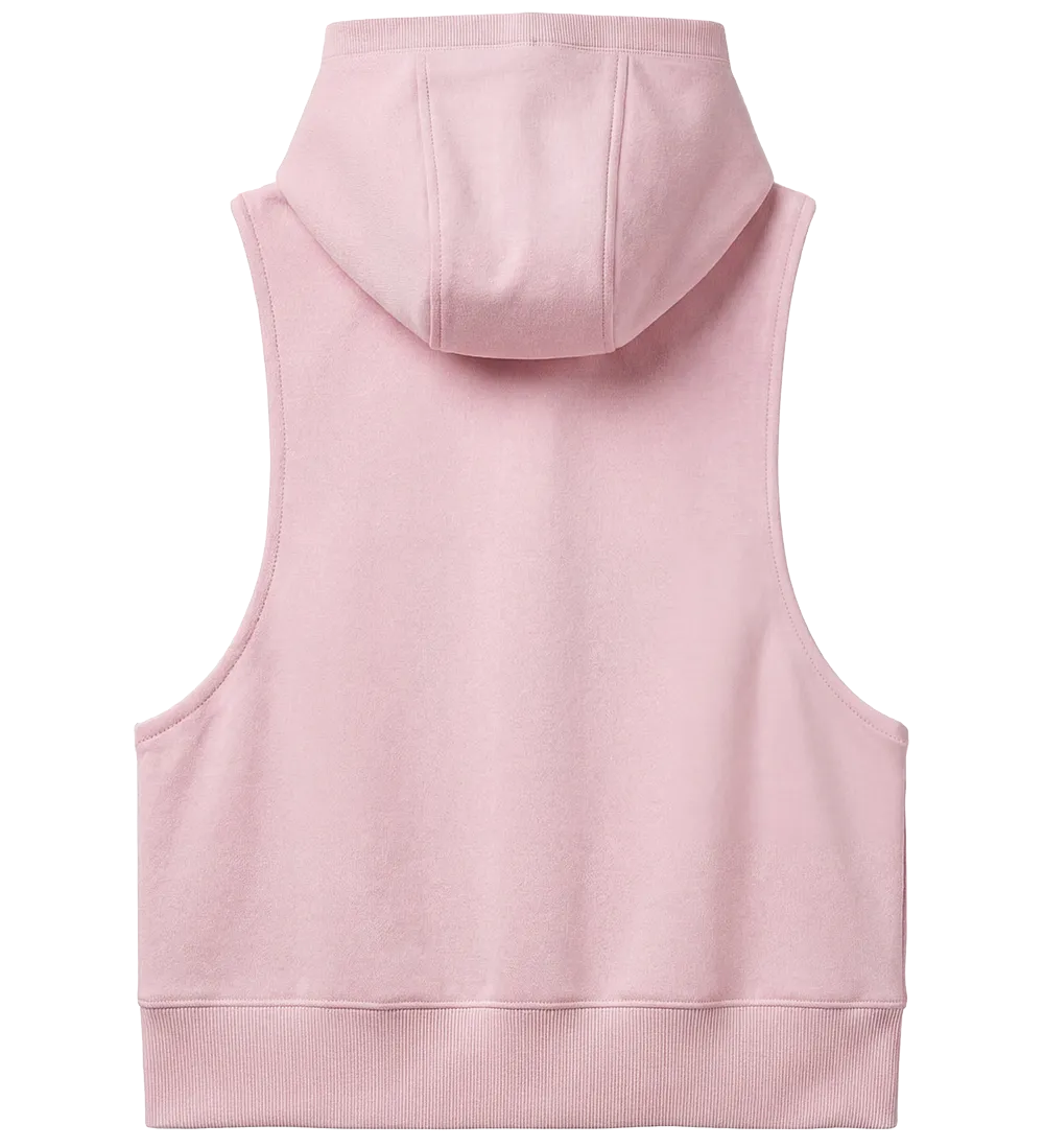 EP318-BP2 - Women's Sleeveless Hoodie - Baby Pink