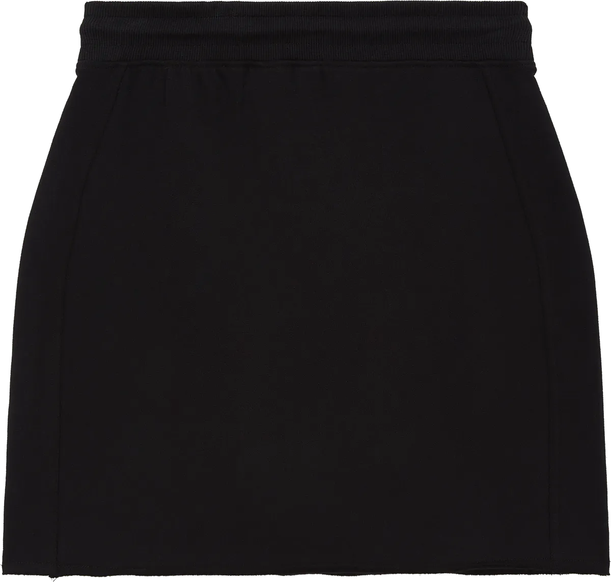 EP342-SUBL0 - Raw Hem Skirt - Sueded Black
