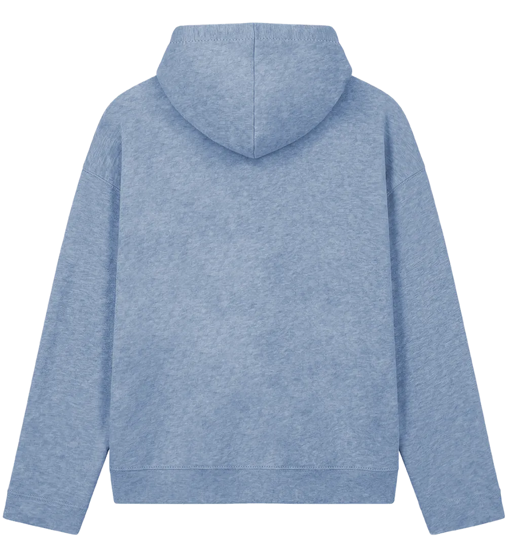 EP400-LBHE00 - Women's V-Neck Hoodie - Light Blue Heather
