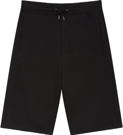 EP344-BL0 - Raw Hem Sweat Shorts - Black