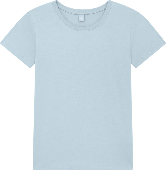 BAM02-PBL0 - Bamboo Women's Jersey T-shirt - Pastel Blue
