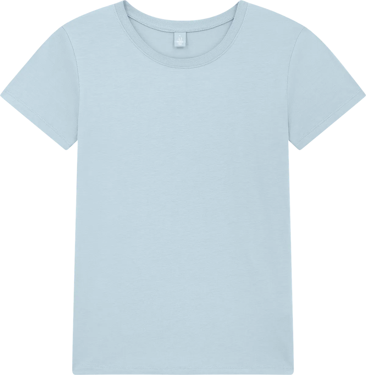 BAM02-PBL1 - Bamboo Women's Jersey T-shirt - Pastel Blue
