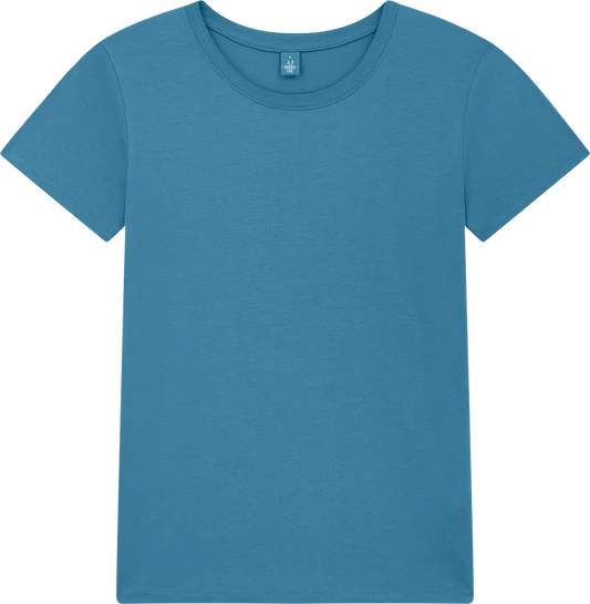 BAM02-PET1 - Bamboo Women's Jersey T-shirt - Petrol Blue