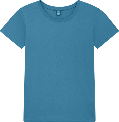 BAM02-PET4 - Bamboo Women's Jersey T-shirt - Petrol Blue