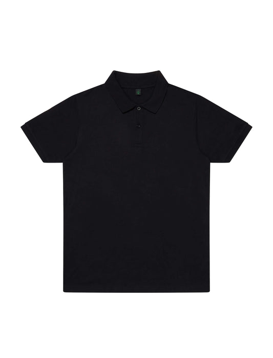 Bamboo Jersey Polo Shirt - Black - S