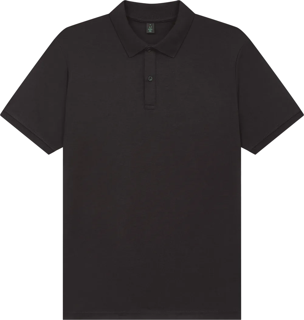 BAM03-BL2 - Jersey Polo Shirt - Black