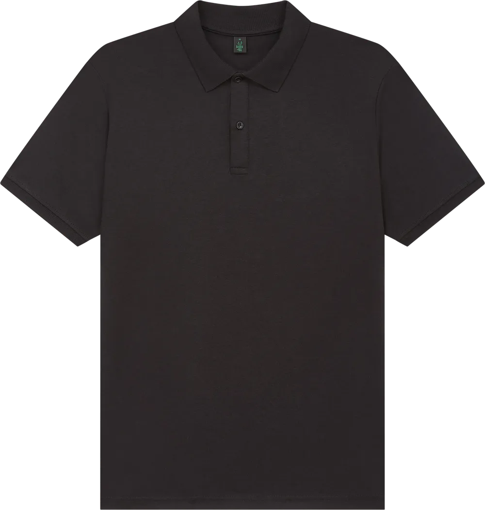 BAM03-BL4 - Jersey Polo Shirt - Black