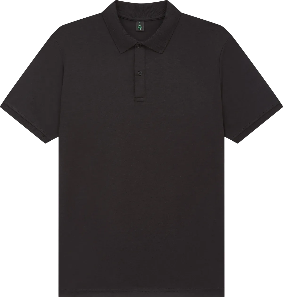 BAM03-BL1 - Bamboo Jersey Polo Shirt - Black