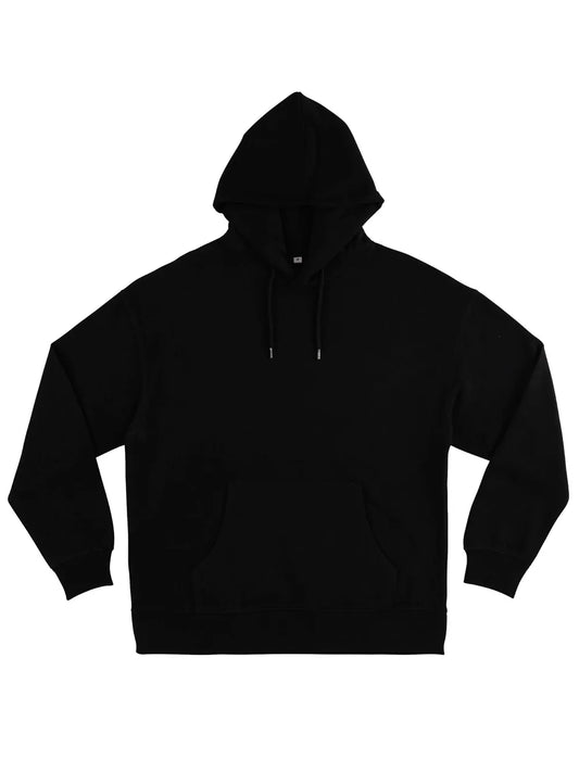 COR52P-BL2 - Oversized Heavy Pullover Hoodie - Black