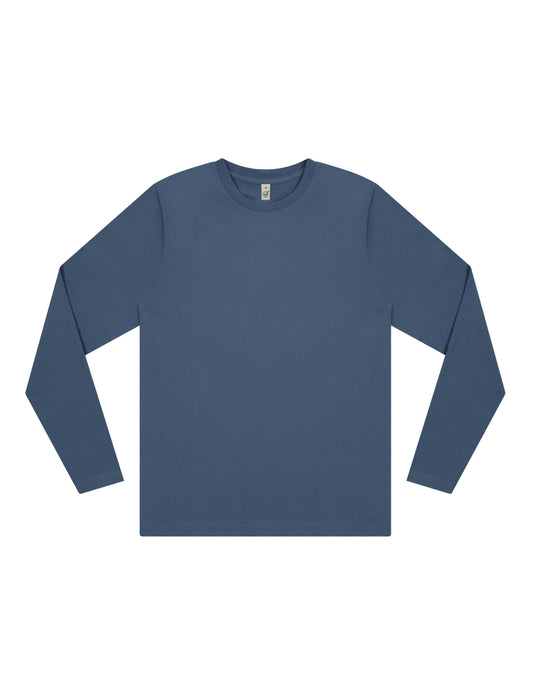 Earth Positive® Long Sleeve T-shirt - Faded Denim - S