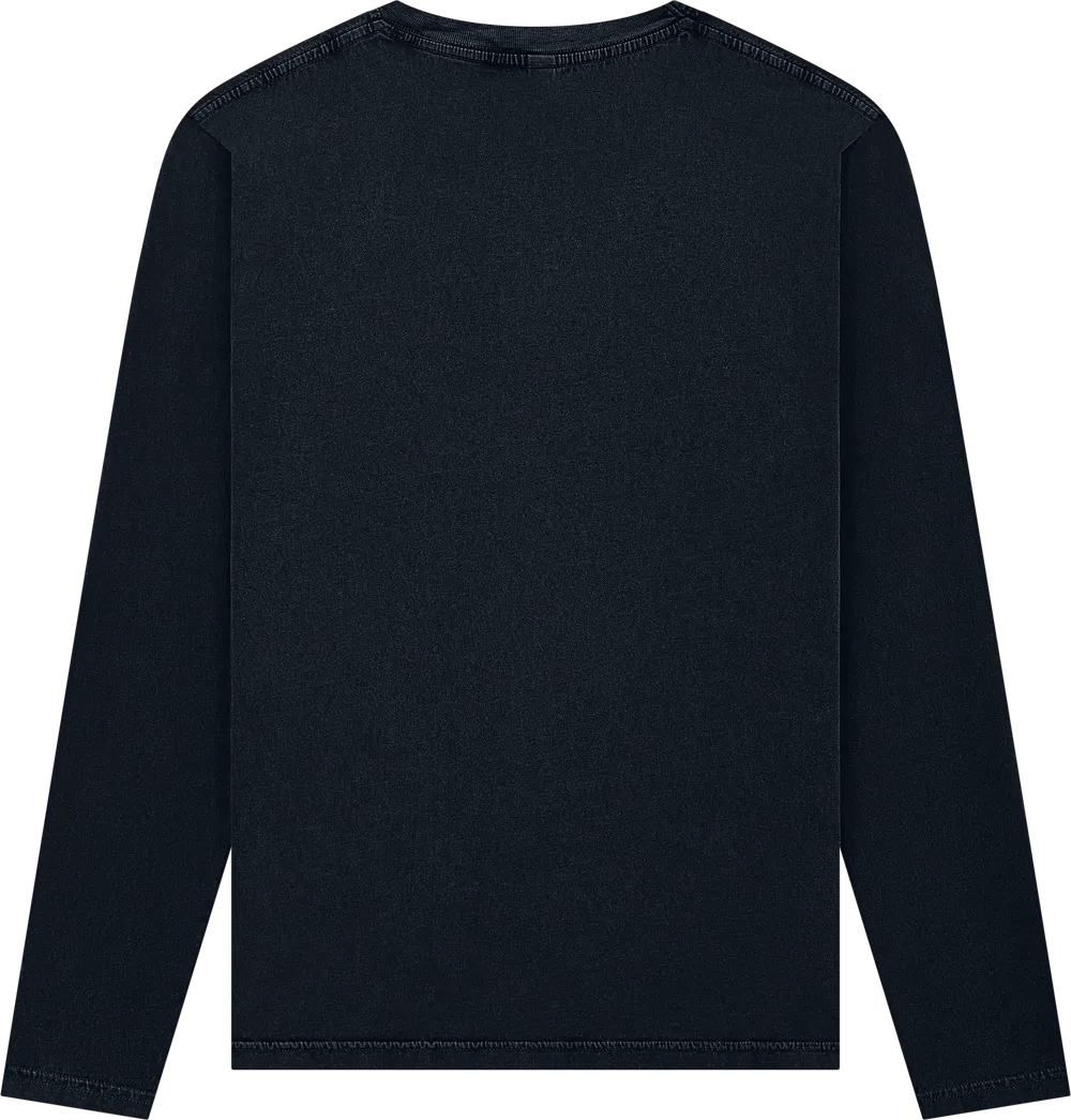 EP01L-SBL3 - Long Sleeve T-shirt - Stone Washed Black