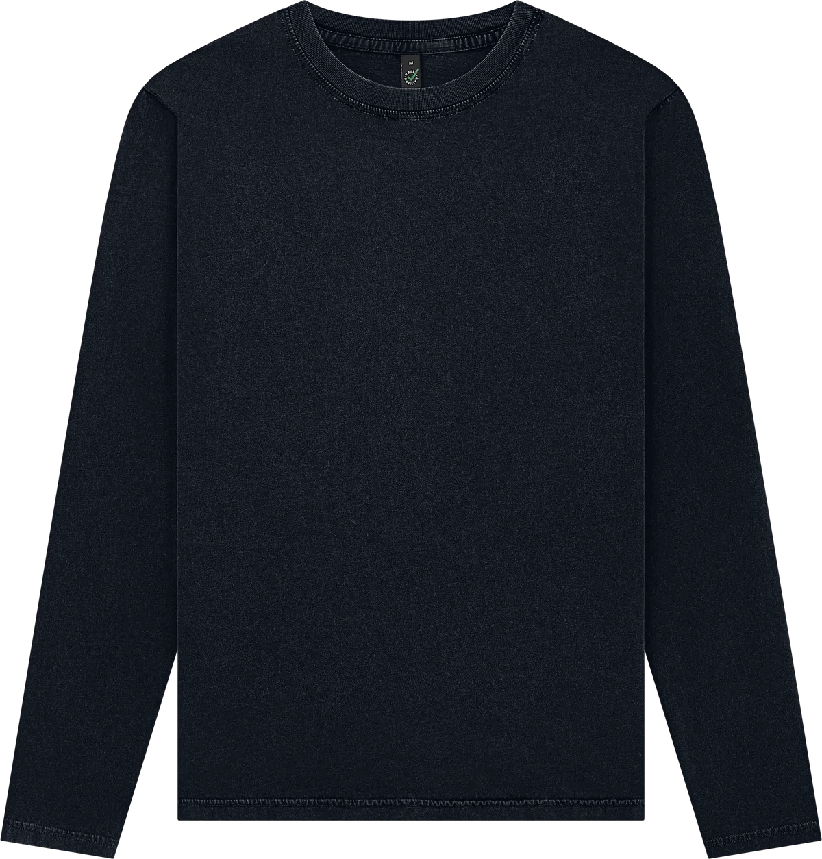 EP01L-SBL1 - Earth Positive® Long Sleeve T-shirt - Stone Washed Black