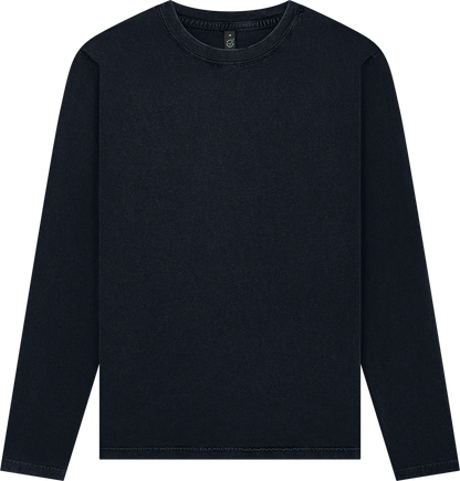 EP01L-SBL3 - Long Sleeve T-shirt - Stone Washed Black