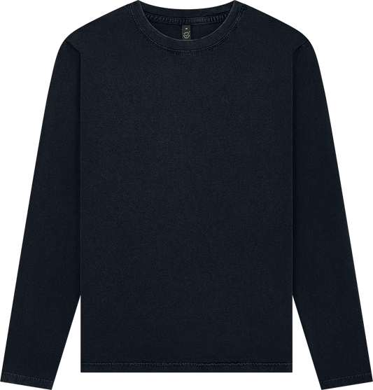 EP01L-SBL0 - Long Sleeve T-shirt - Stone Washed Black