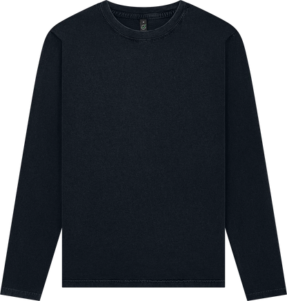 EP01L-SBL0 - Earth Positive® Long Sleeve T-shirt - Stone Washed Black