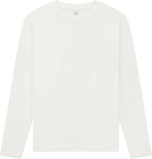 EP01L-SWH0 - Earth Positive® Long Sleeve T-shirt - Stone Washed White