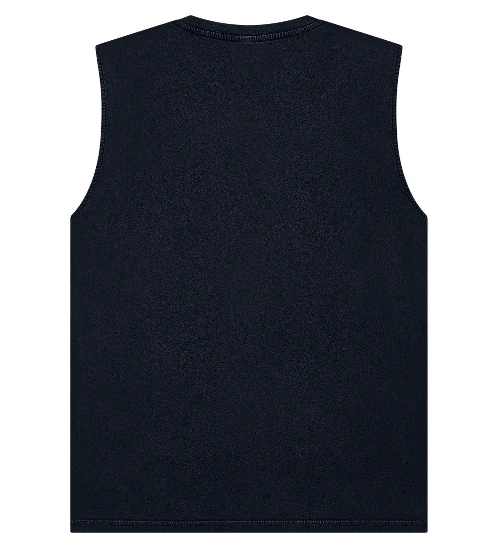 EP01S-SBL2 - Sleeveless T-shirt - Stone Washed Black