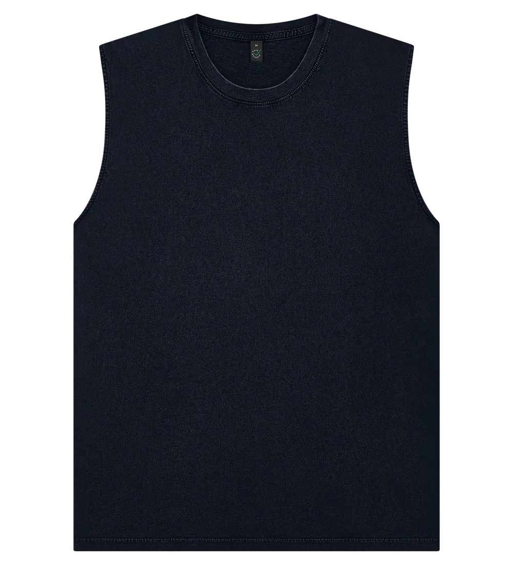 EP01S-SBL6 - Sleeveless T-shirt - Stone Washed Black