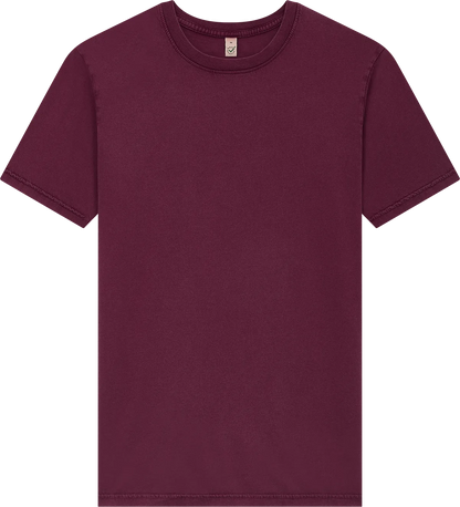 EP01-SBU3 - Earth Positive® Jersey T-shirt - Stone Washed Burgundy