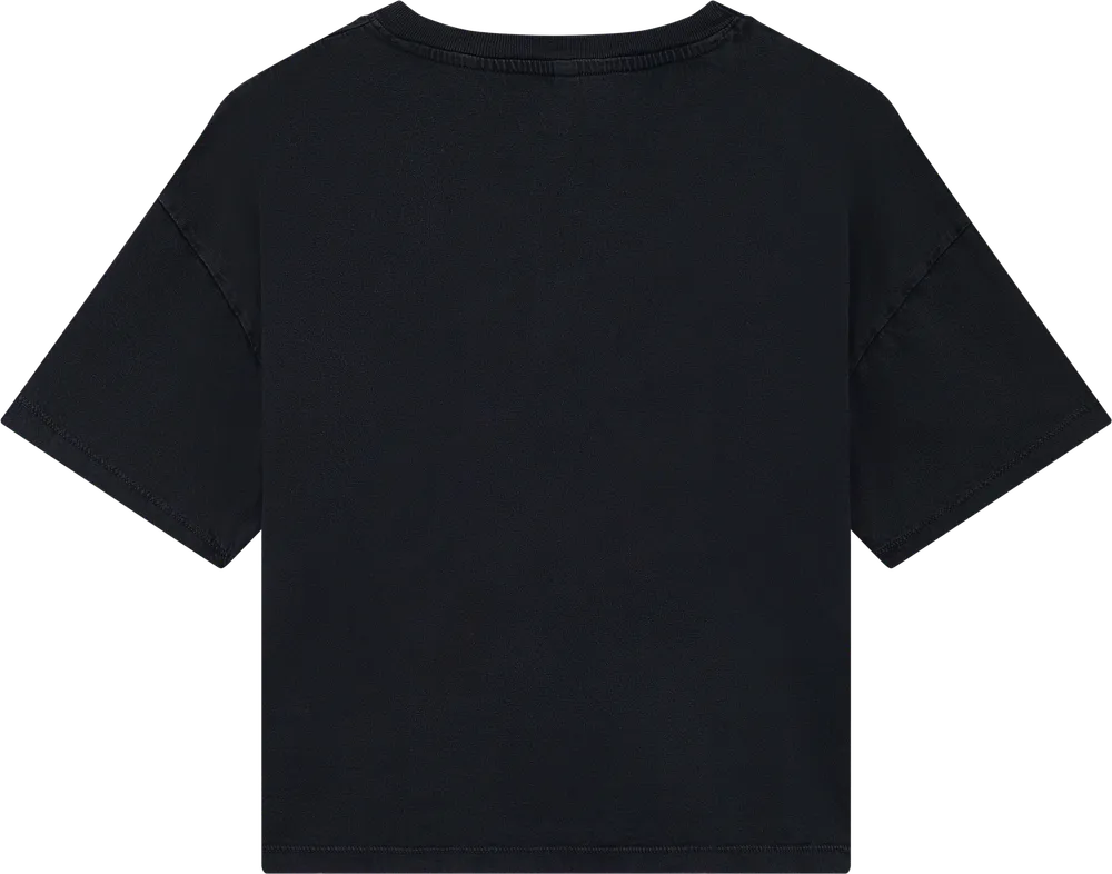 EP026-SBL3 - Women's Premium Boxy T-shirt - Stone Washed Black