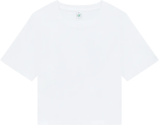 EP026-WH1 - Women's Premium Boxy T-shirt - White