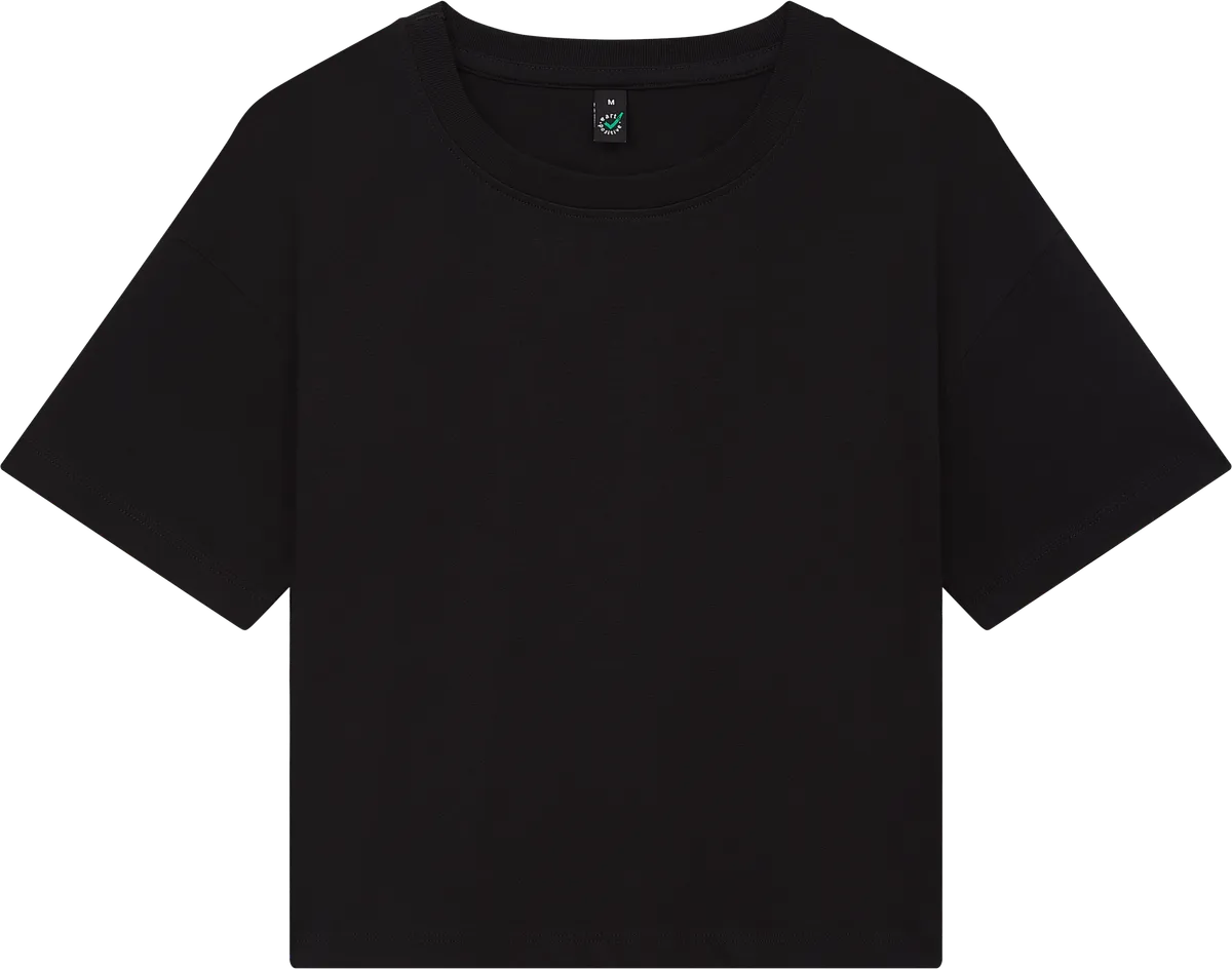 EP026-BL1 - Women's Premium Boxy T-shirt - Black