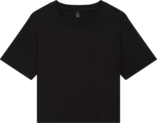EP026-BL1 - Women's Premium Boxy T-shirt - Black