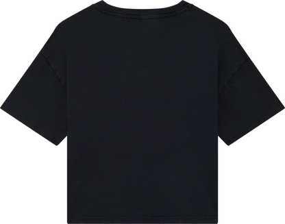 EP026-SBL2 - Women's Premium Boxy T-shirt - Stone Washed Black