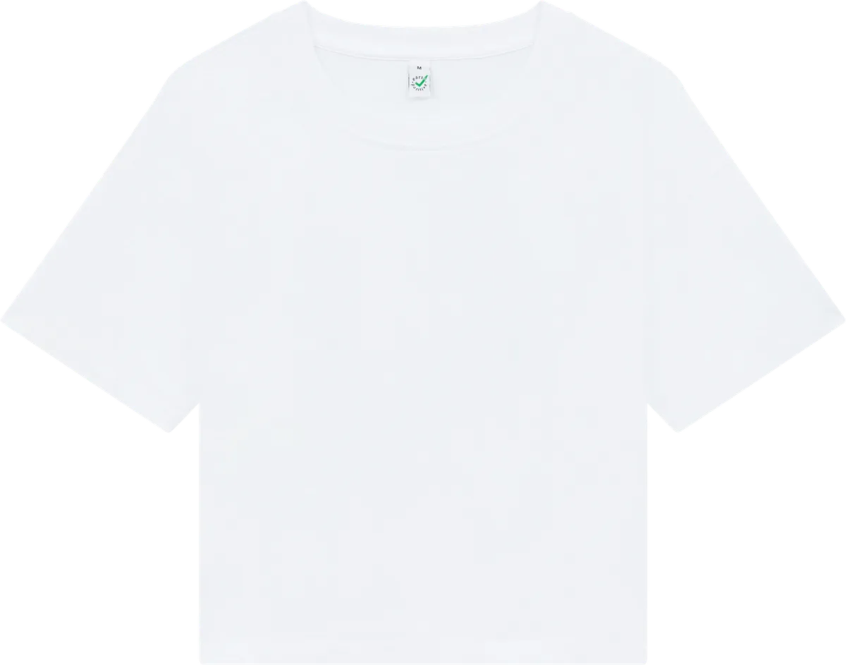 EP026-WH3 - Earth Positive® Women's Premium Boxy T-shirt - White