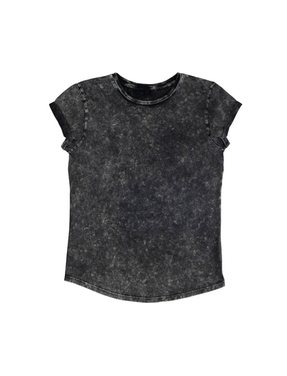 Earth Positive® Women's Rolled Sleeve T-shirt - Acid Black - S