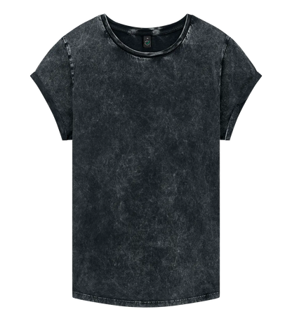EP16-ABL4 - Women's Rolled Sleeve T-shirt - Acid Black