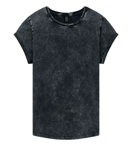 EP16-ABL5 - Women's Rolled Sleeve T-shirt - Acid Black