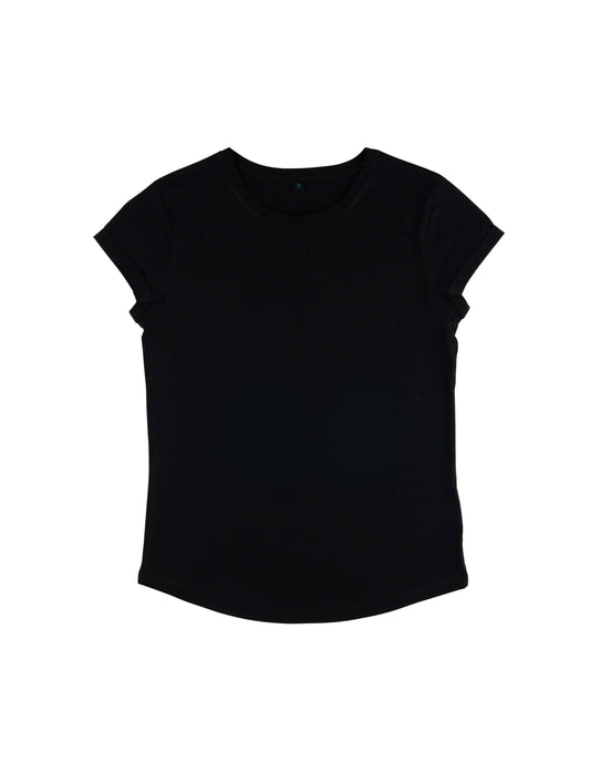 Earth Positive® Women's Rolled Sleeve T-shirt - Black - S