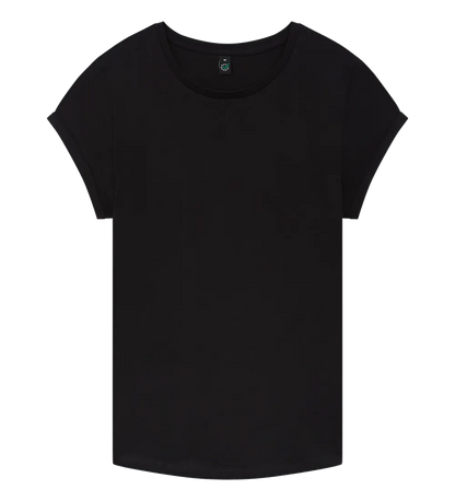 EP16-BL1 - Women's Rolled Sleeve T-shirt - Black
