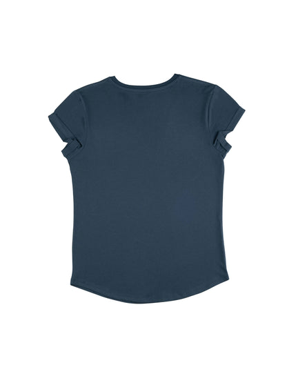 Earth Positive® Women's Rolled Sleeve T-shirt - Denim Blue - XL
