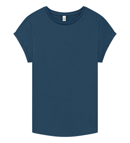 EP16-DE0 - Women's Rolled Sleeve T-shirt - Denim Blue