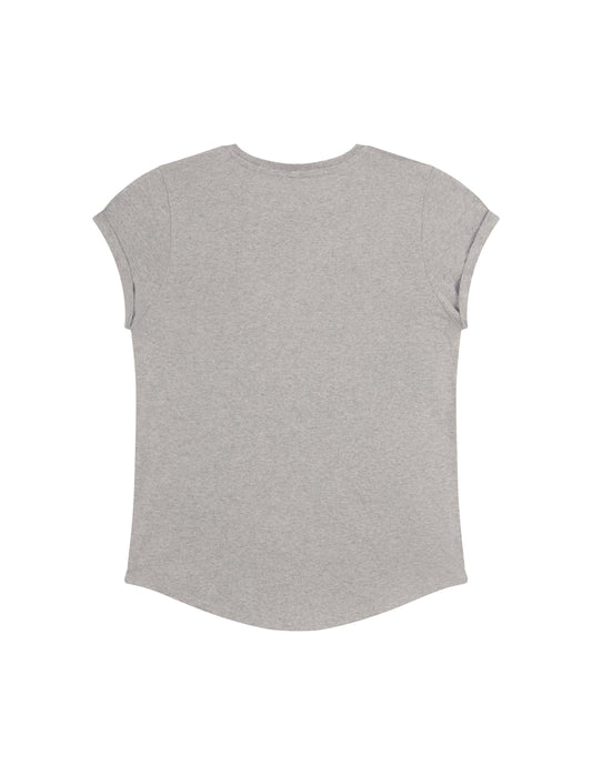 Earth Positive® Women's Rolled Sleeve T-shirt - Light Heather - XL