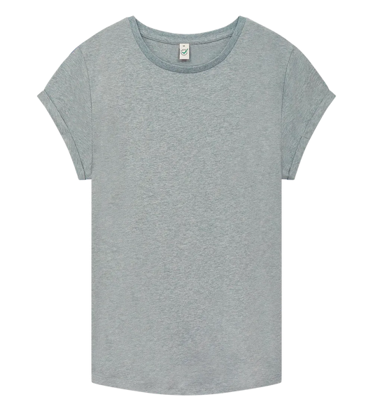 EP16-LHE0 - Women's Rolled Sleeve T-shirt - Light Heather