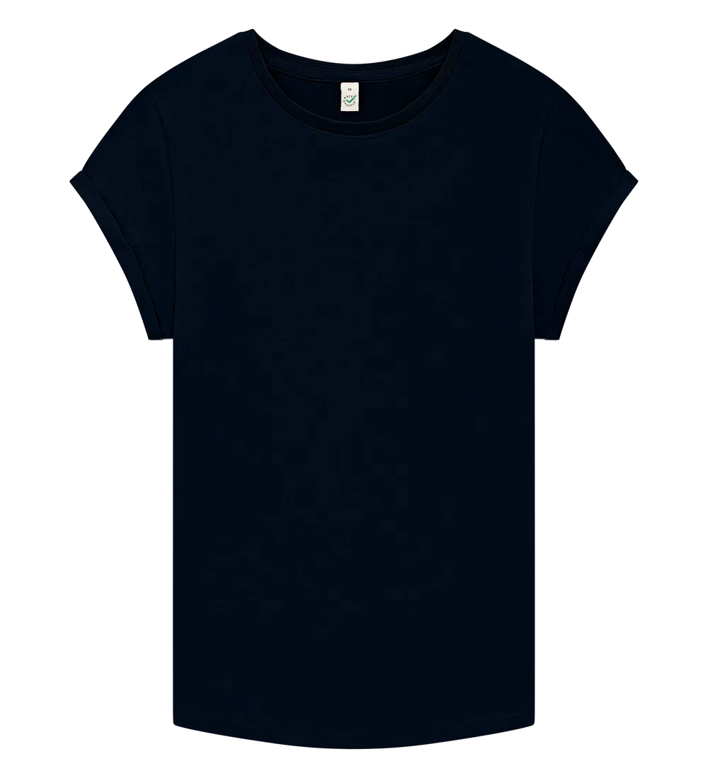 EP16-NA2 - Women's Rolled Sleeve T-shirt - Dark Navy