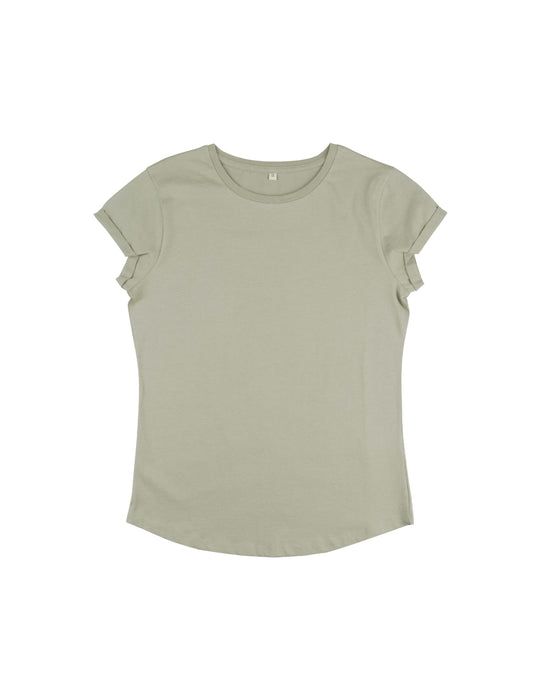 Earth Positive® Women's Rolled Sleeve T-shirt - Light Olive (Pistachio) - L