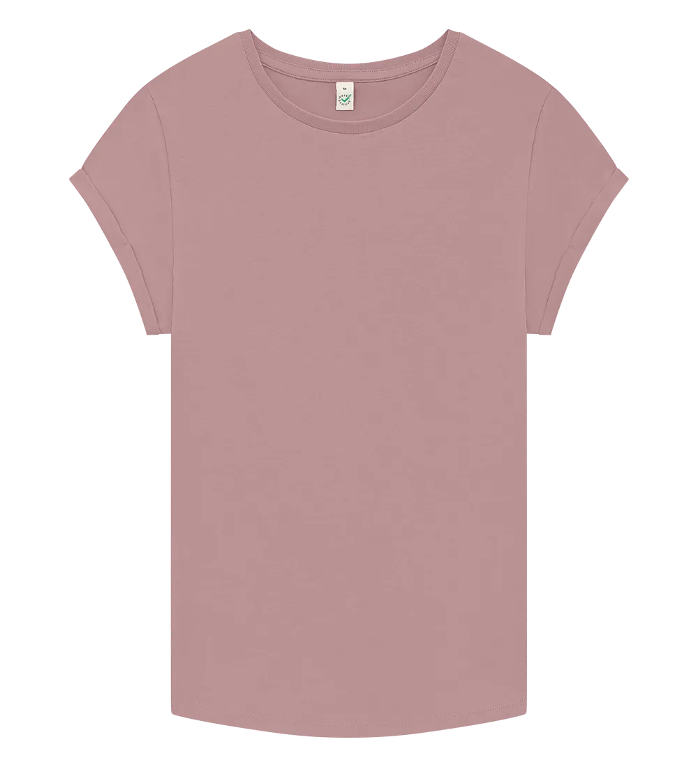 EP16-PR1 - Women's Rolled Sleeve T-shirt - Miami Pink