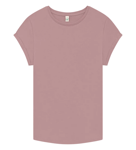 EP16-PR4 - Women's Rolled Sleeve T-shirt - Miami Pink